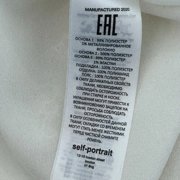 Self-Portrait Lace-Trimmed Bouclé & Chiffon Midi Dress – Size 2 - Picture 15 of 16